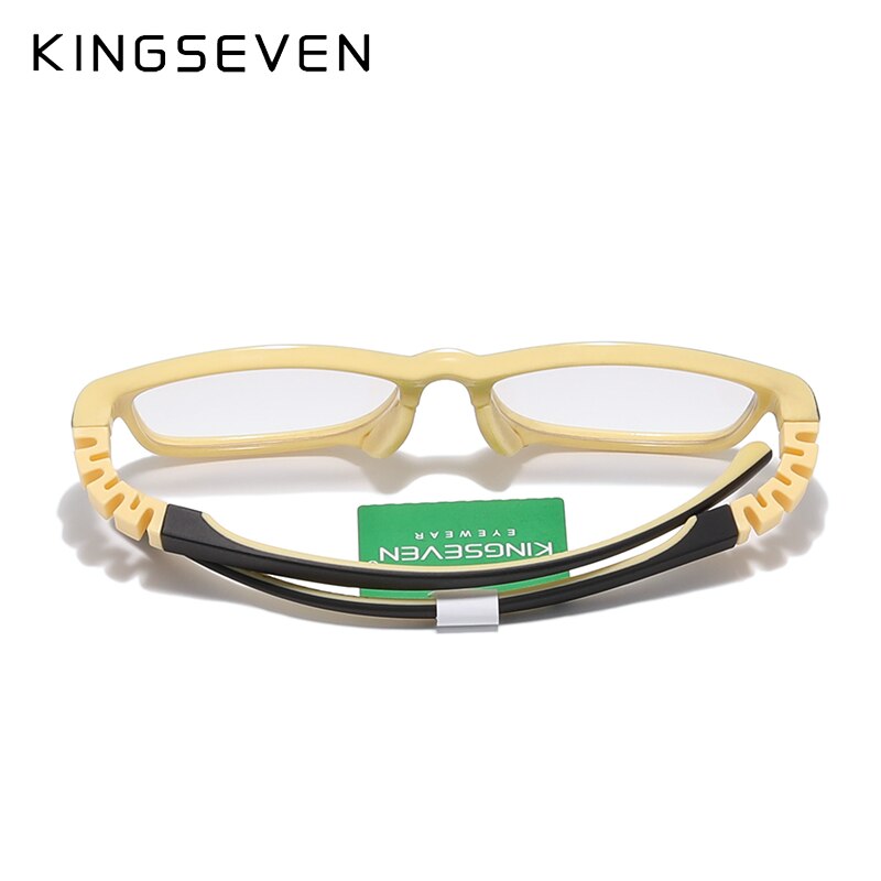 KINGSEVEN Children S Size 46mm Anti-blue Square Blue Light Blocking Kids Glasses TR90 Detachable Computer Gaming Clear Eyewear - KiwisLove