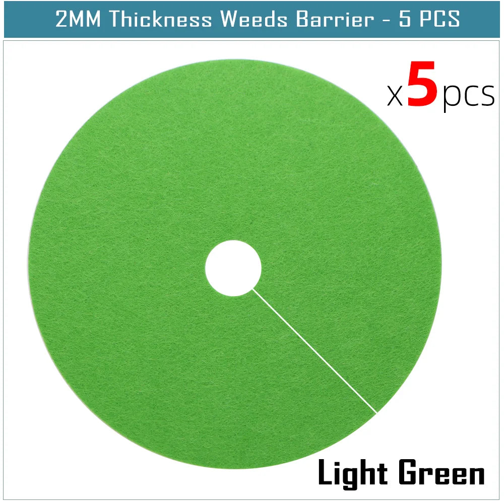 5pcs Garden Multicolor  Round Weeds Barrier Mats 2MM Thickness Degradable Fabric Tree Mulch Ring Inhibit Growth for the  Protect