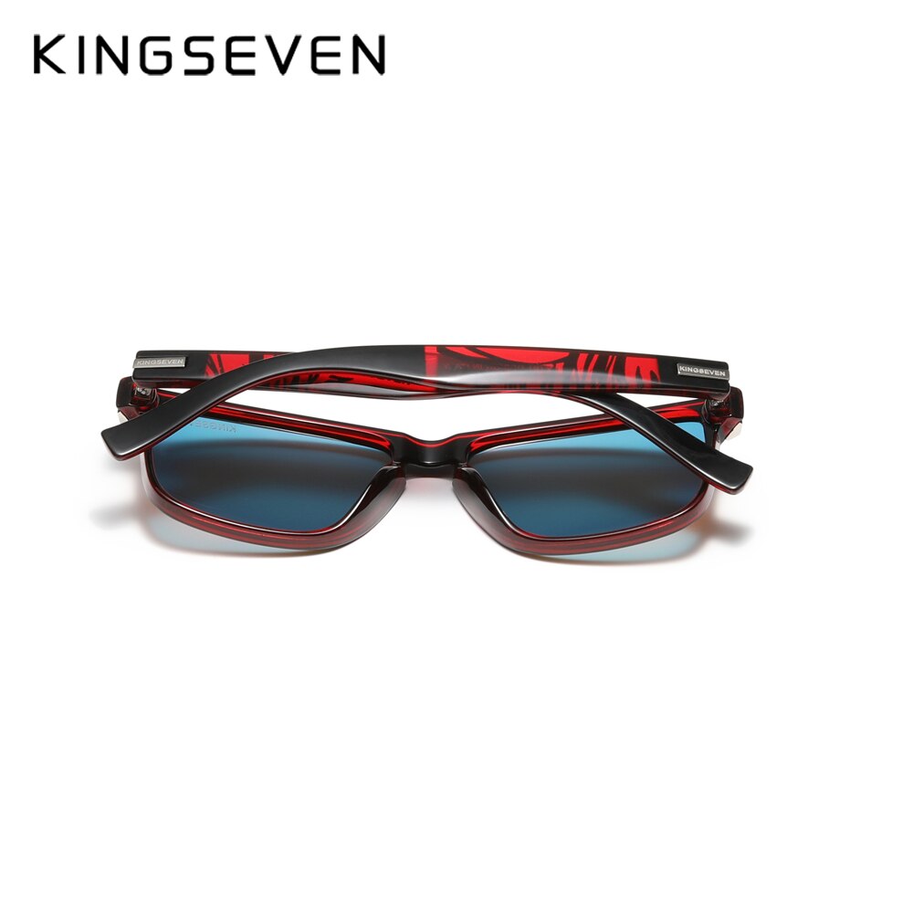KINGSEVEN Excellent Quality Retro Polarized Lens Sunglasses Women Men Square Frame Decorative Pattern Sun Glasses UV400 Goggles - KiwisLove