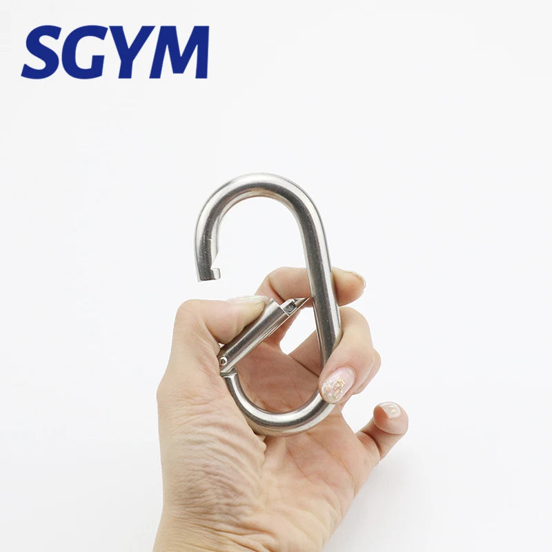 2pcs OVAL SHAPE 304/316 Stainless Steel Spring Snap Hook Carabiner Quick Link Lock Ring Hook 5/6/8/10mm