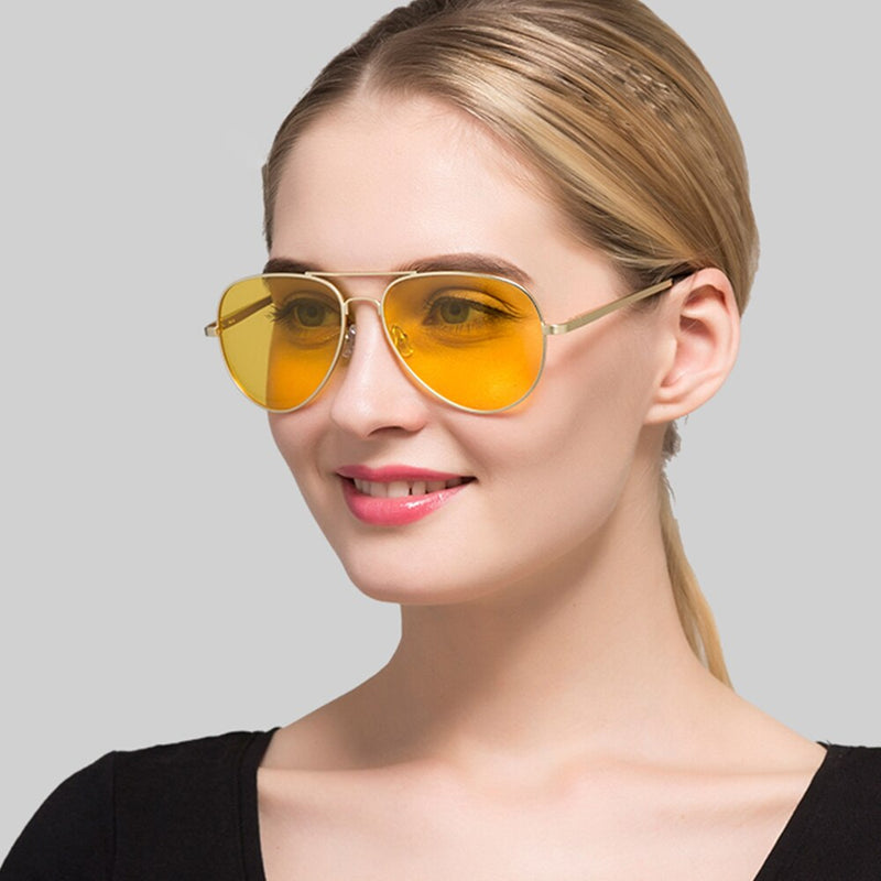 Sunglasses Men Women Yellow Night Vision Glasses Anti-Glare Driver Eyewear Male Pilot Polarized UV400 Lens For Female K0922 - KiwisLove