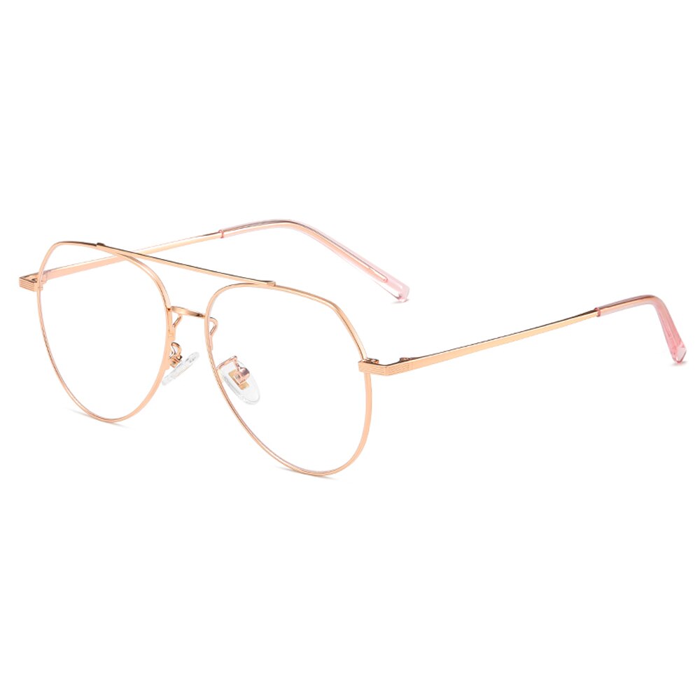 Men Women Glasses Anti Blue Light Laser Fatigue Computer Goggles Myopia Eyeglasses Male Fashion Pilot Optical Unisex F90274 - KiwisLove