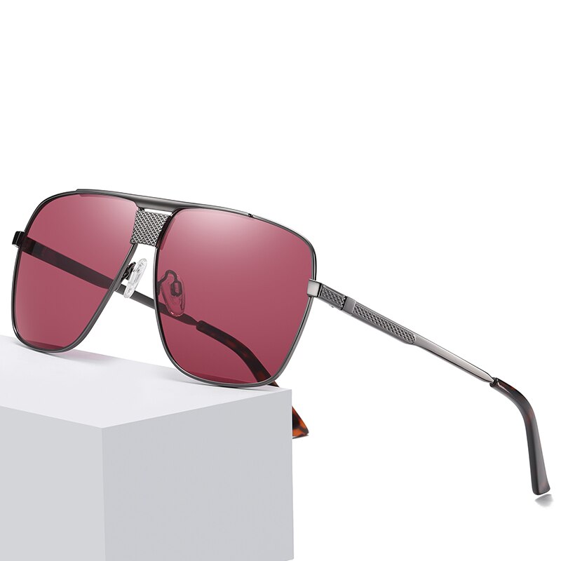 Sunglasses Men Vintage Polarized Gradient UV400 Lens Driving Sun Glasses Male Fashion Luxury Square Brand Designer Eyewear 3336 - KiwisLove