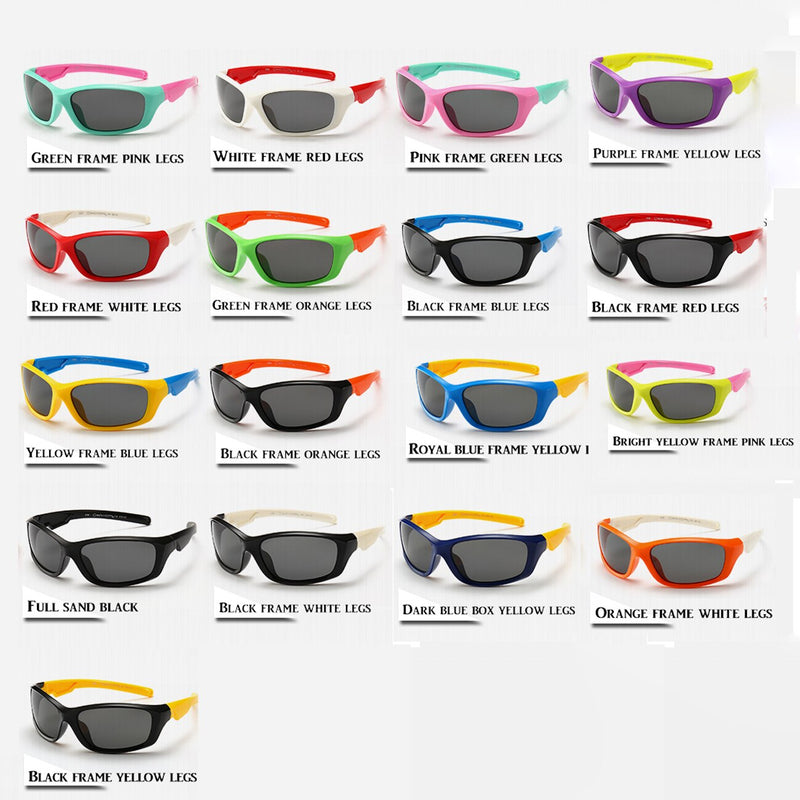Children's Polarized Sunglasses Riding Kid Sun Glasses Boys Girls Glasses Cool Outdoor Sports  Cycling Eyeglasses UV400 S8199 - KiwisLove