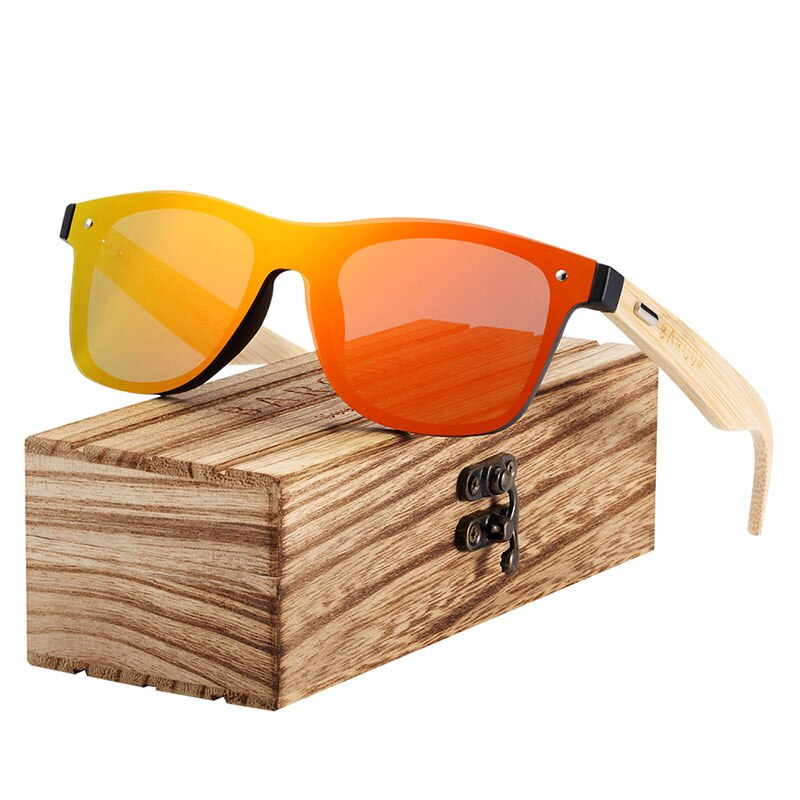 BARCUR Wood Glasses Bamboo Sunglasses Eyewear Accessories Female/Male Sunglasses Rimless for Men Glasses - KiwisLove