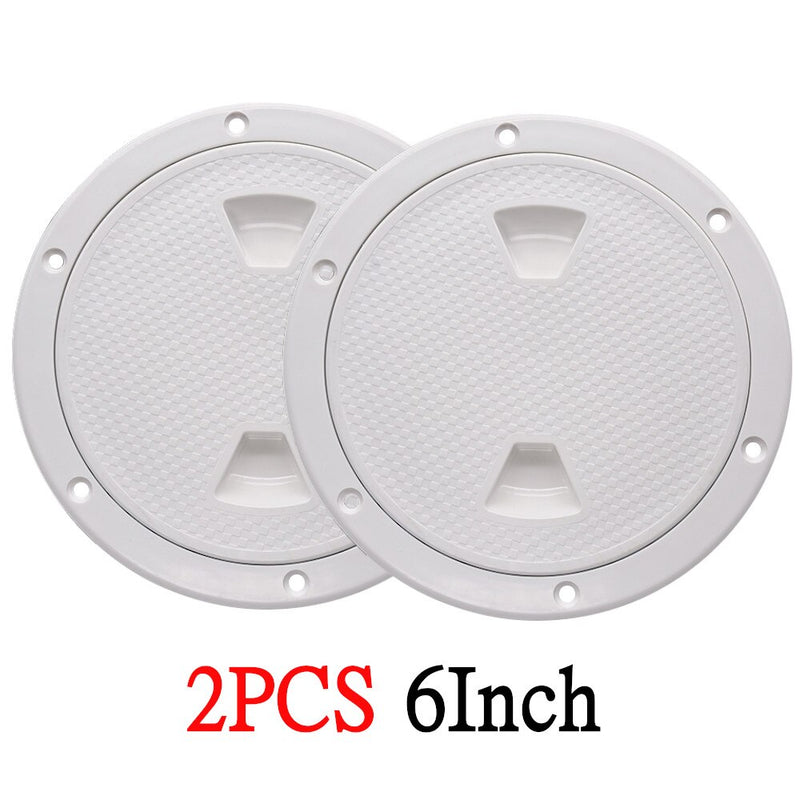 8 Inch 6 Inch 4 Inch Access Hatch Round Inspection Hatch Cover Non-slip Marine Screw Out Twist Out Deck Plate Hatch Black/White - KiwisLove