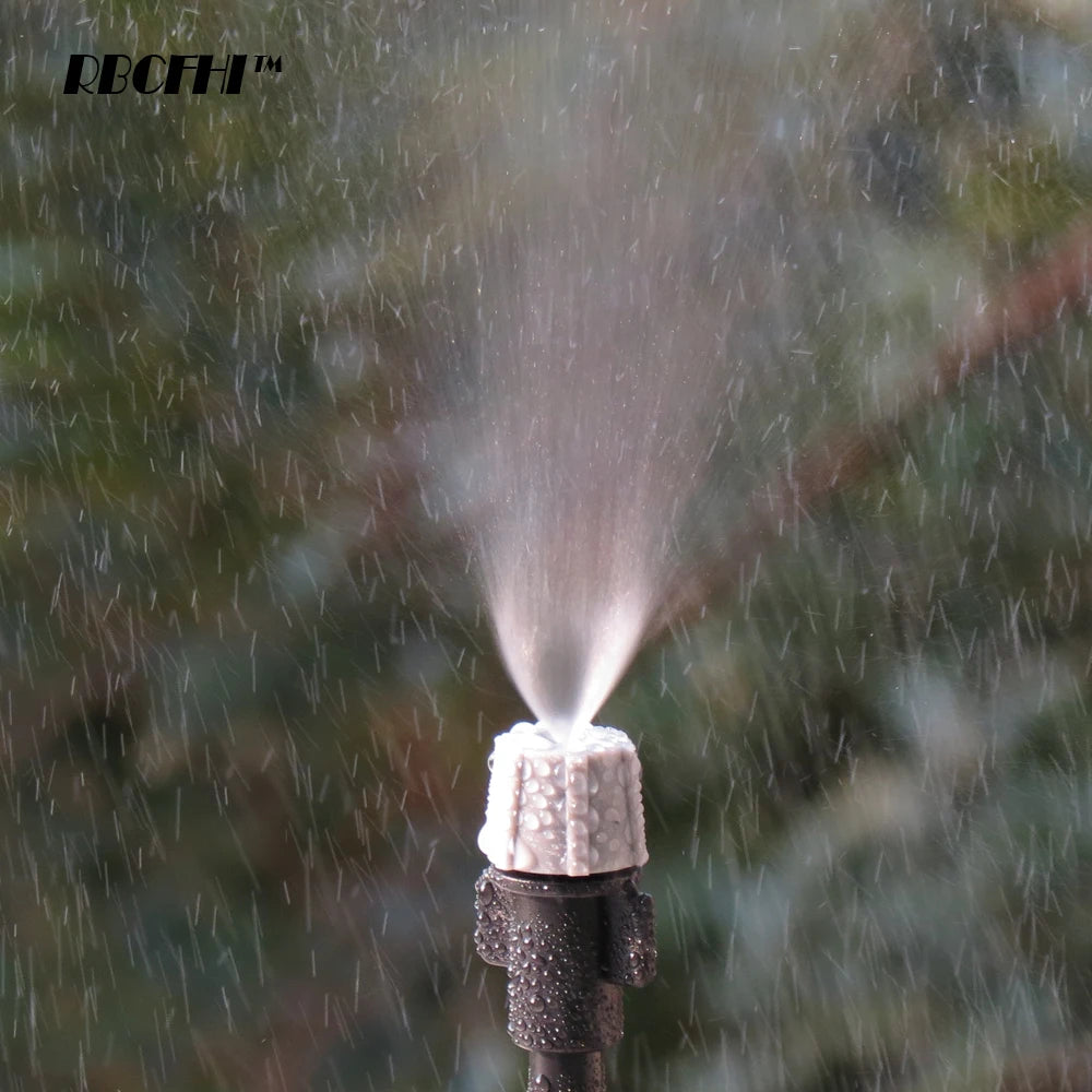 20PCS Adjustable Garden Drip Irrigation Misting Nozzles Dripper Watering Sprayer Atomizing Sprinkler Connect the 4/7mm Tee Conne
