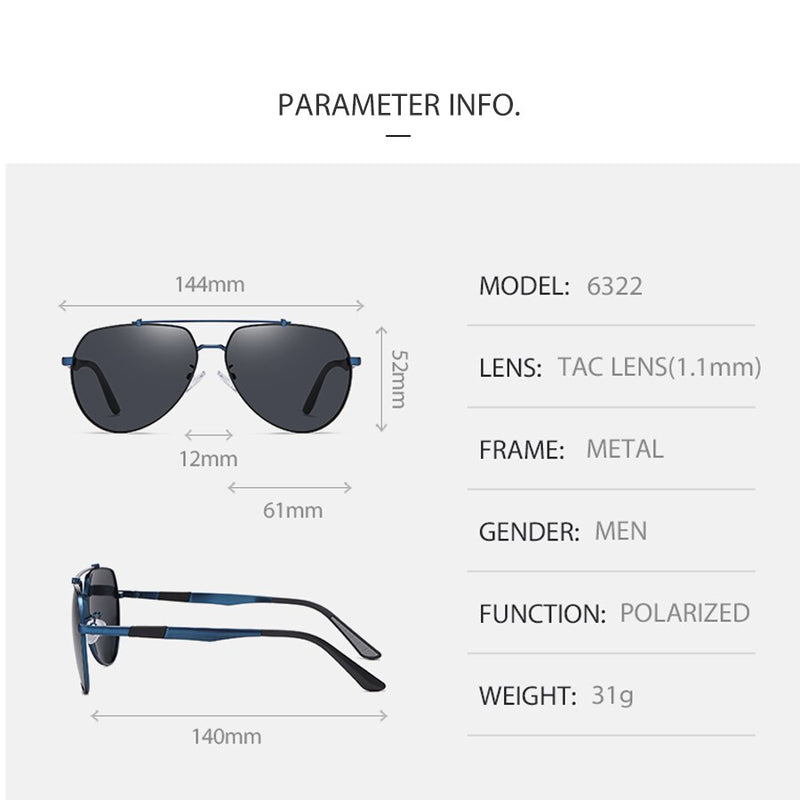 Men Sunglasses Classic Fashion Outdoor Sun Glasses Polarized UV400 Lens Driving Sports Women Eyewear For Male/Female 6322 - KiwisLove