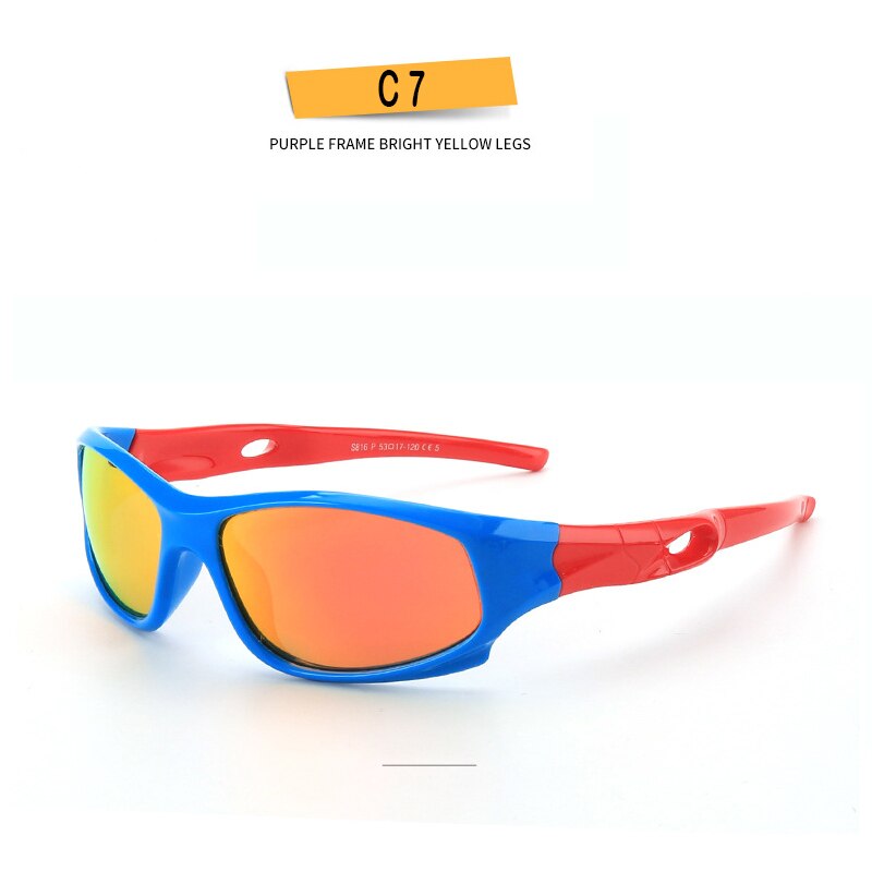 Kids Sunglasses Polarized Silicone Riding Children's Sun Glasses Boys Girls Glasses Cool Outdoor Sports Eyeglasses UV400 D816 - KiwisLove