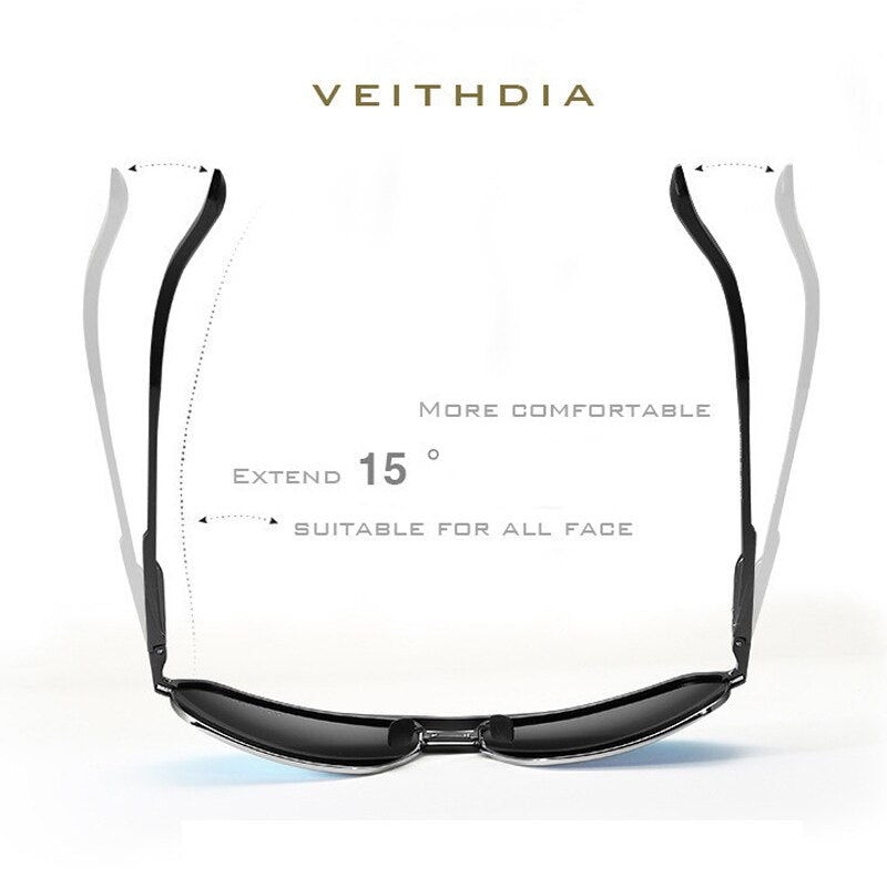VEITHDIA Men Sun Glasses Aluminum Polarized UV400 Lens Driving Sunglasses Male Sports Vintage Eyewear Accessories Google 6521 - KiwisLove