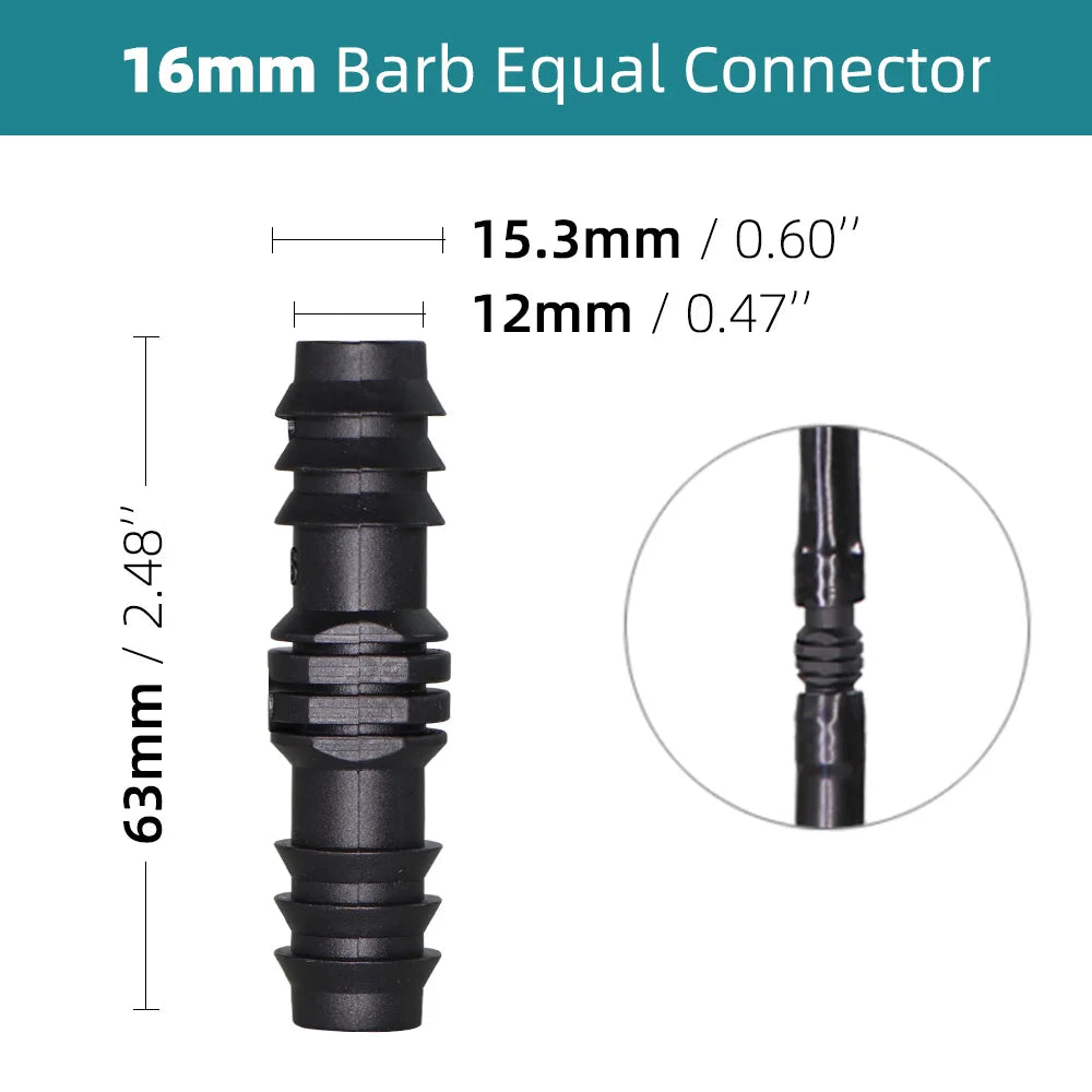 10PCS Garden Plastic Watering Connector 16mm 90 degree Barbed Elbow for Micro Dripping Irrigation 1/2 "PE Pipe Tubing Hose Fitti