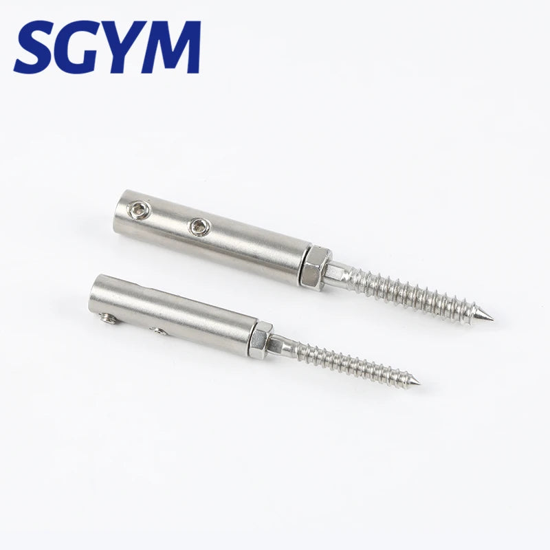 10pcs handscrew Clamp Wire Rope For 5mm Swage Lag Screws  with Hexagon Grub Screw Bolts buckle for Stair Deck Wood Post