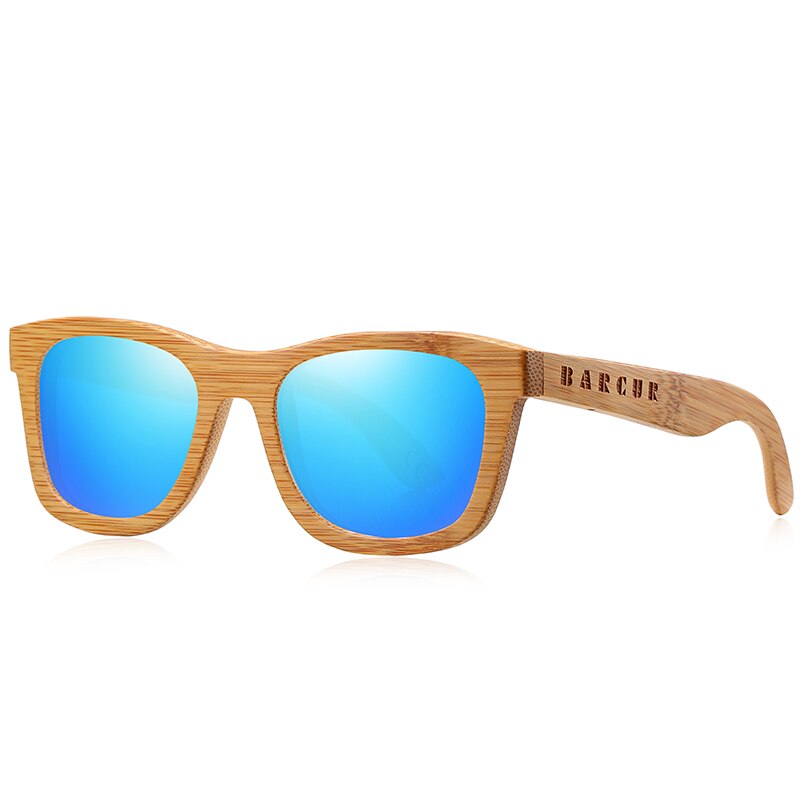 BARCUR Retro Men Sun Glasses Women Polarized Sunglasses Bamboo Handmade Wood Sunglasses Beach Wooden Glasses Oculos de sol - KiwisLove