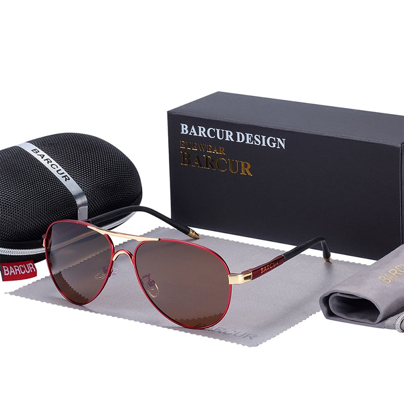 BARCUR Men's Sunglasses Driving UV400 Protection Male Sun Glasses Polarized Women Eyewear UV400 Gafas De Sol Shades - KiwisLove