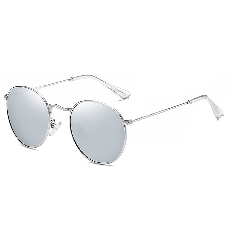 BARCUR Round Sunglasses Men/Women Colorful Reflective Coating Polarized Sun Glasses with Box free - KiwisLove