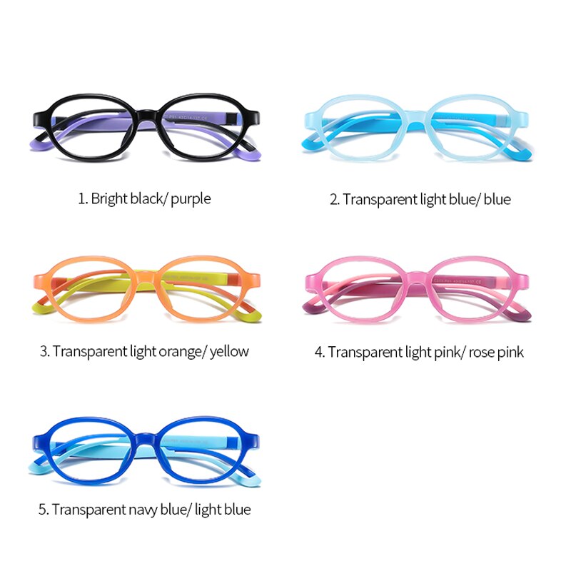 Glasses Children's Anti Computer Blue Laser Fatigue Youth Boy Girls Eyeglasses Goggles TR90 Optical Children Glasses Frames 5116 - KiwisLove