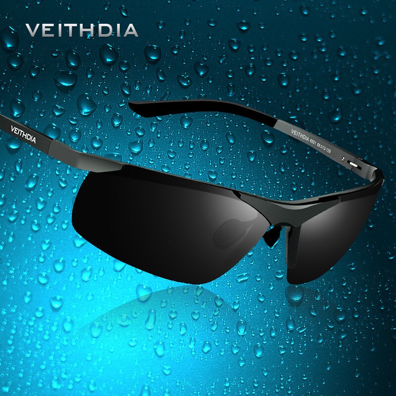 VEITHDIA Sports Cycling Sunglasses Men Brand Designer Polarized UV400 Outdoor Rectangle Aluminum Male Sun Glasses Eyewear 6501 - KiwisLove