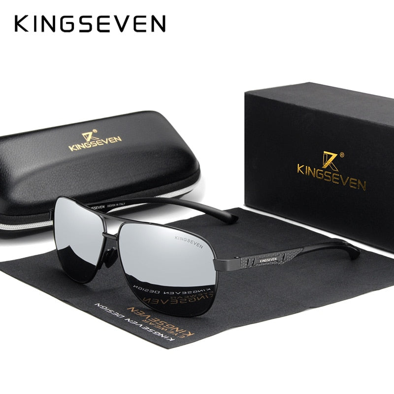 KINGSEVEN 2022 Brand Men Aluminum Sunglasses Polarized UV400 Mirror Male Sun Glasses Women For Men Oculos de sol - KiwisLove