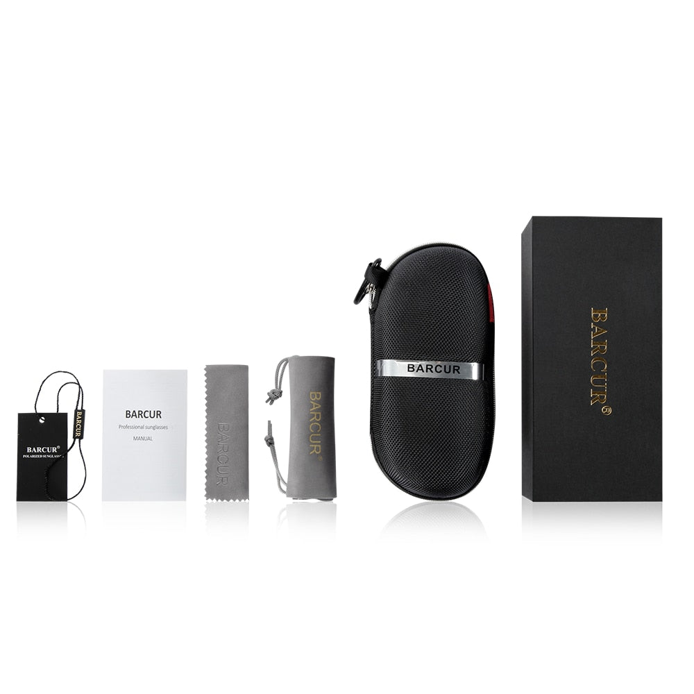 BARCUR Wood Sunglasses Natural Black Walnut Sun glasses for Men Eyewear Women Polarized UV400 Oculos De Sol Masculino Feminino - KiwisLove