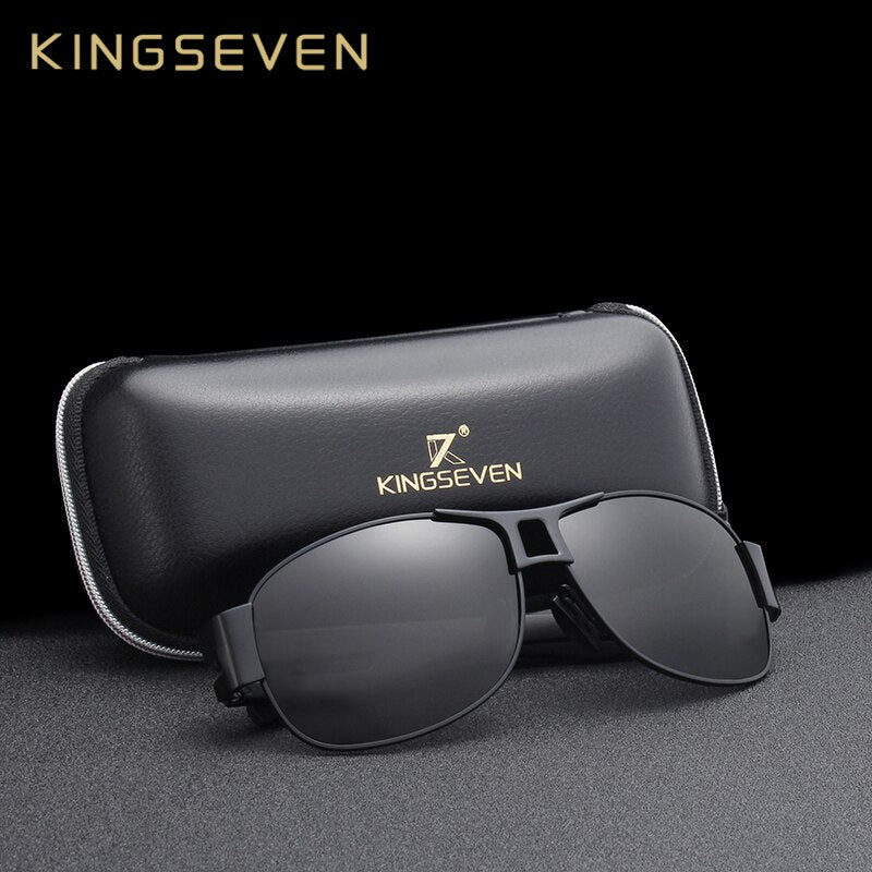 KINGSEVEN Men Classic Brand Sunglasses Luxury Aluminum Polarized Sunglasses EMI Defending Coating Lens Male Driving Shades N7806 - KiwisLove