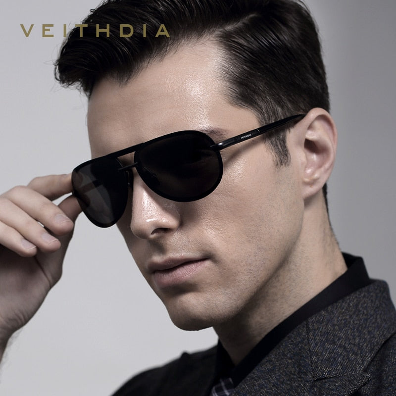 VEITHDIA Aluminum Magnesium Rimless Men's Sunglasses Outdoor Polarized UV400 Lens Sun Glasses Eyewears Accessories For Male 6500 - KiwisLove