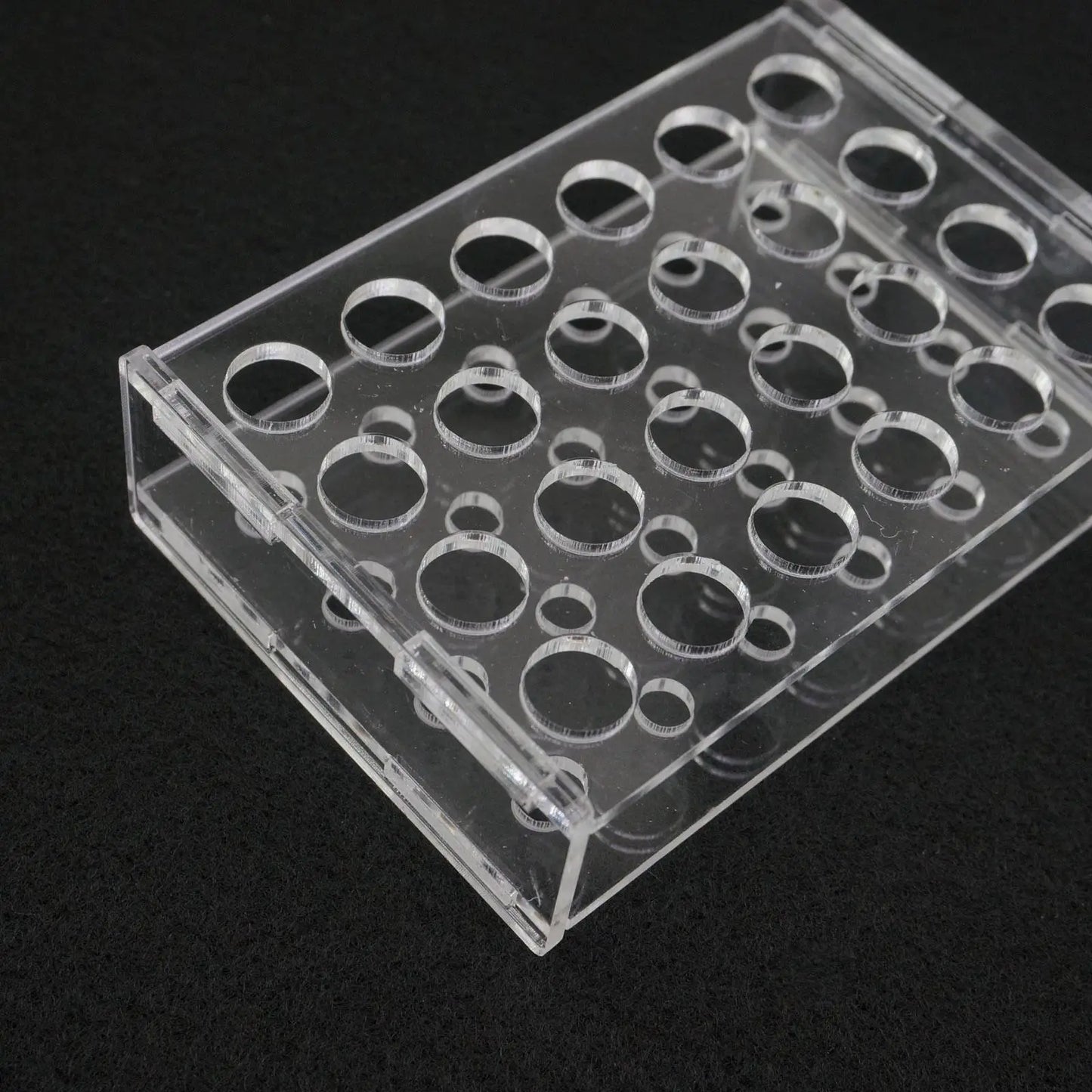 11mm Diam 24 Holes Methyl Methacrylate Rack Stand For 1.5/2ml Centrifuge Tubes - KiwisLove