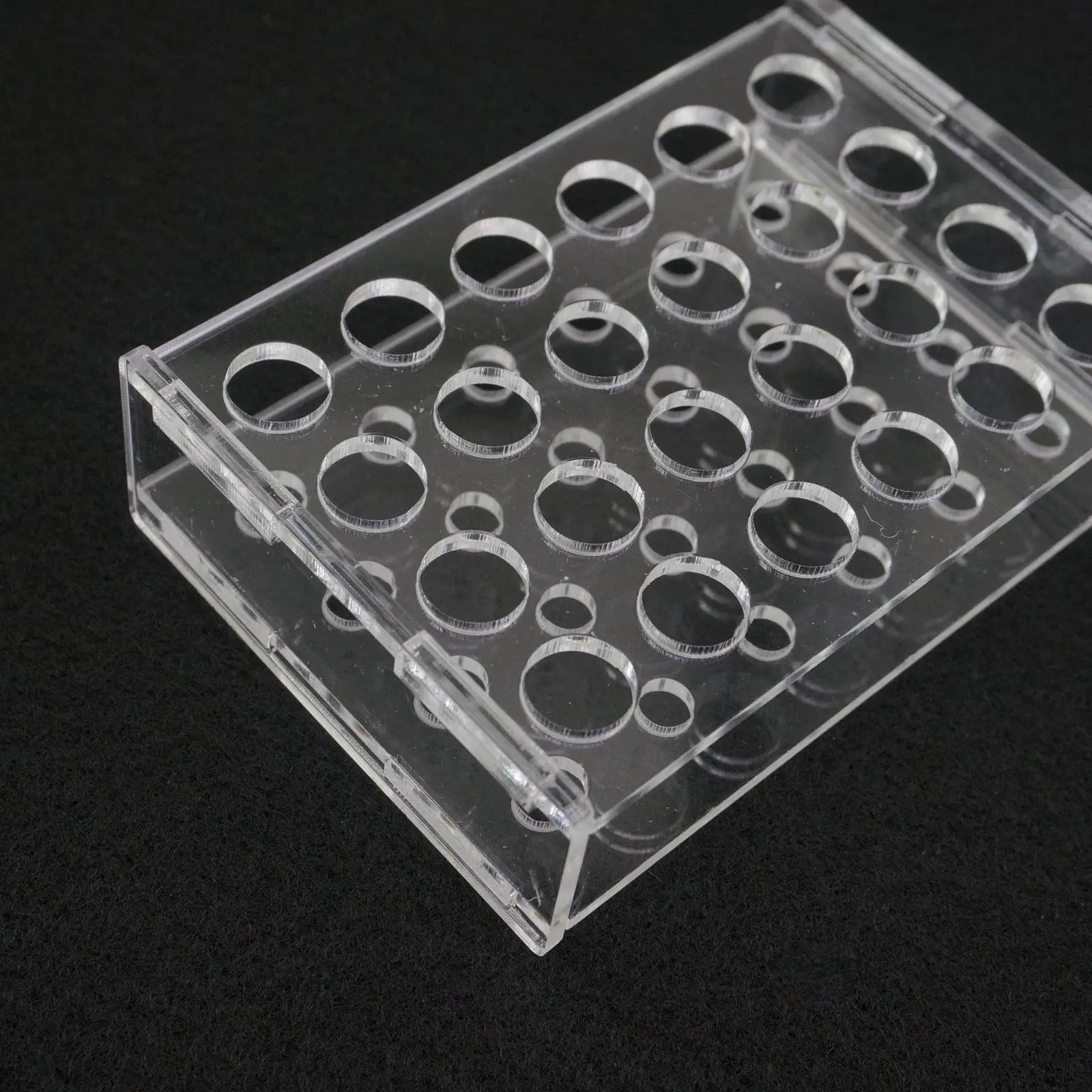 11mm Diam 24 Holes Methyl Methacrylate Rack Stand For 1.5/2ml Centrifuge Tubes - KiwisLove