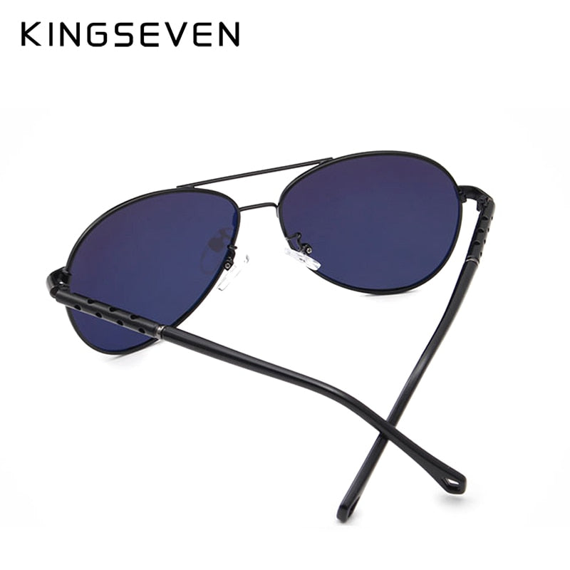 KINGSEVEN Brand Design Pilot Sunglasses Men and Women Polarized Mirror Hollow Frame UV Glass Goggles For Driving Fishing N7866 - KiwisLove