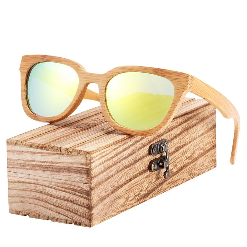 BARCUR New Bamboo Sun Glasses Men Wood Sunglasses Women Eyewear UV400 Protection Polarized Shades Best Gift - KiwisLove