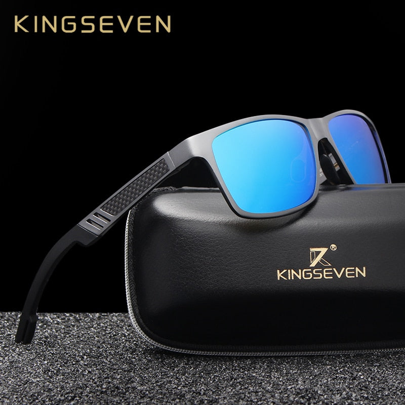 KINGSEVEN Brand Men's Glasses Square Polarized Sunglasses UV400 Lens Eyewear Accessories Male Sun Glasses For Men/Women - KiwisLove