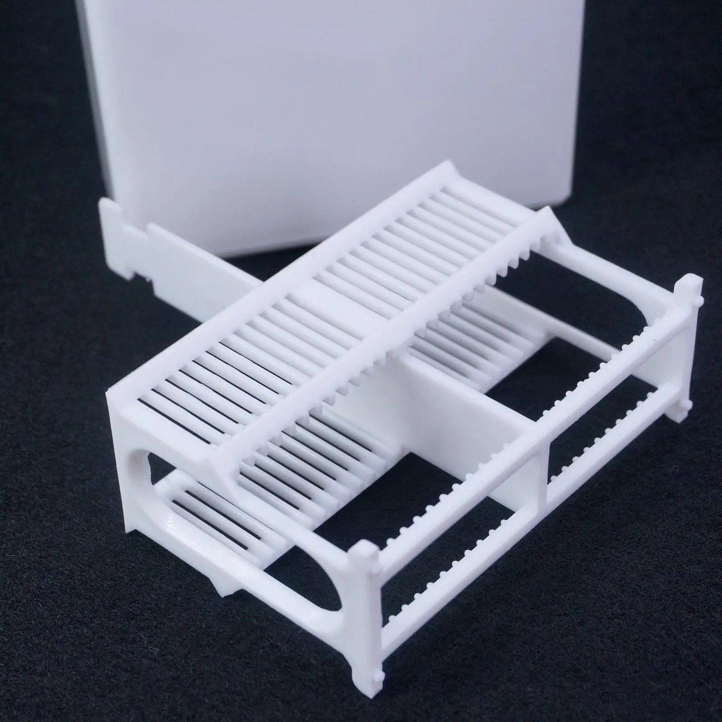 White PP Staining Rack Jar For 24 Slots Glass Slide Lab Apothecary Chemist - KiwisLove