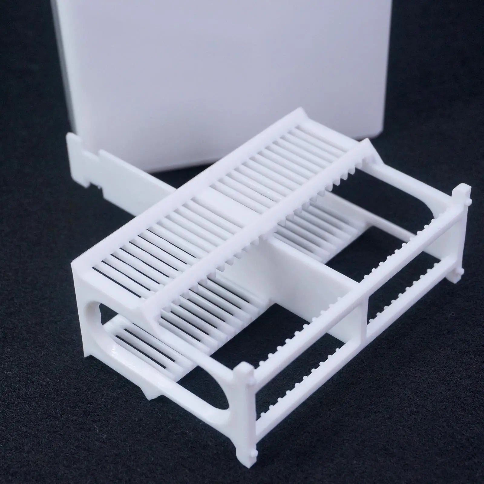 White PP Staining Rack Jar For 24 Slots Glass Slide Lab Apothecary Chemist - KiwisLove
