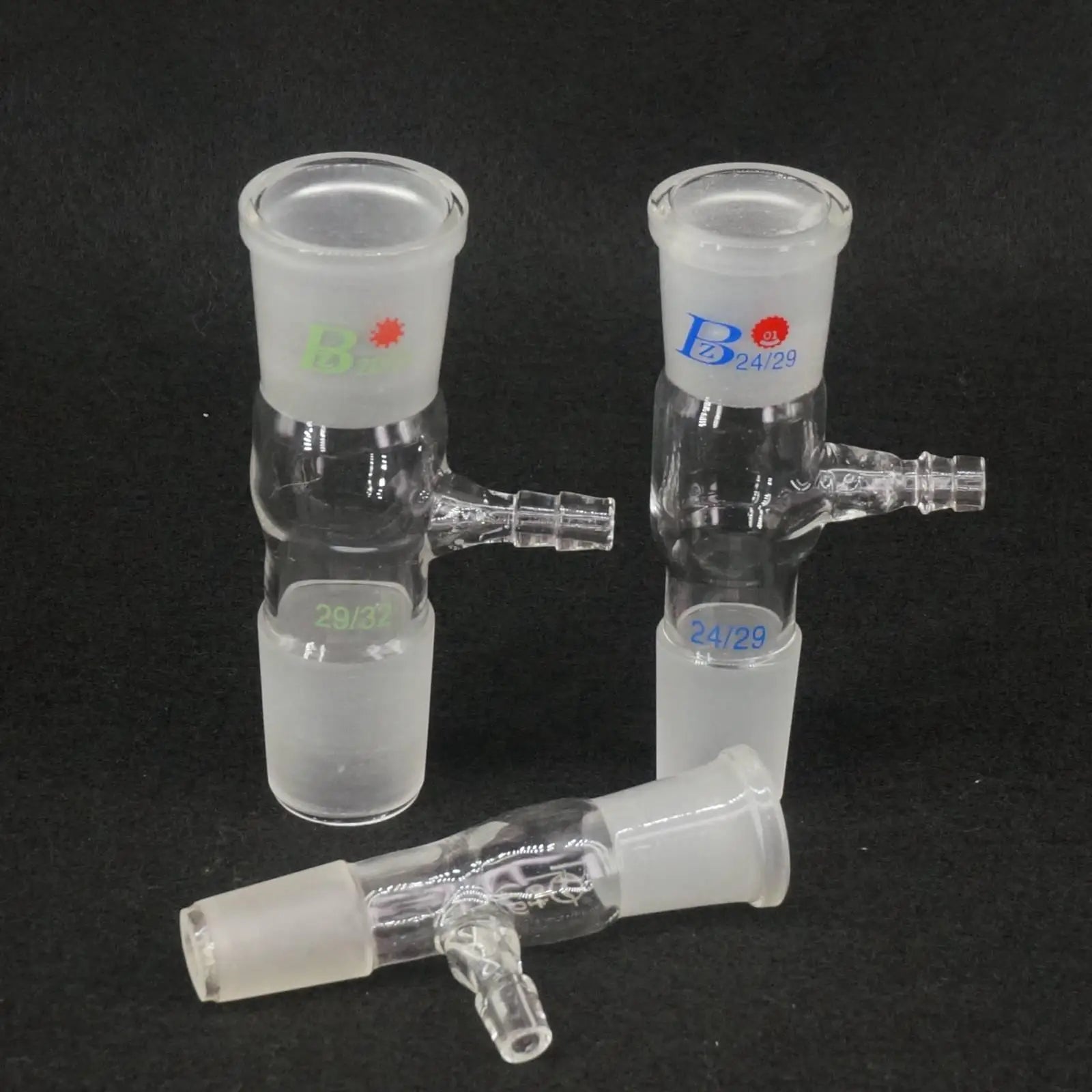 14/23 19/26 24/29 29/32 Ground Joint Female to Male Laborotary Borosilicate Glass Transfer Gas Adapter - KiwisLove