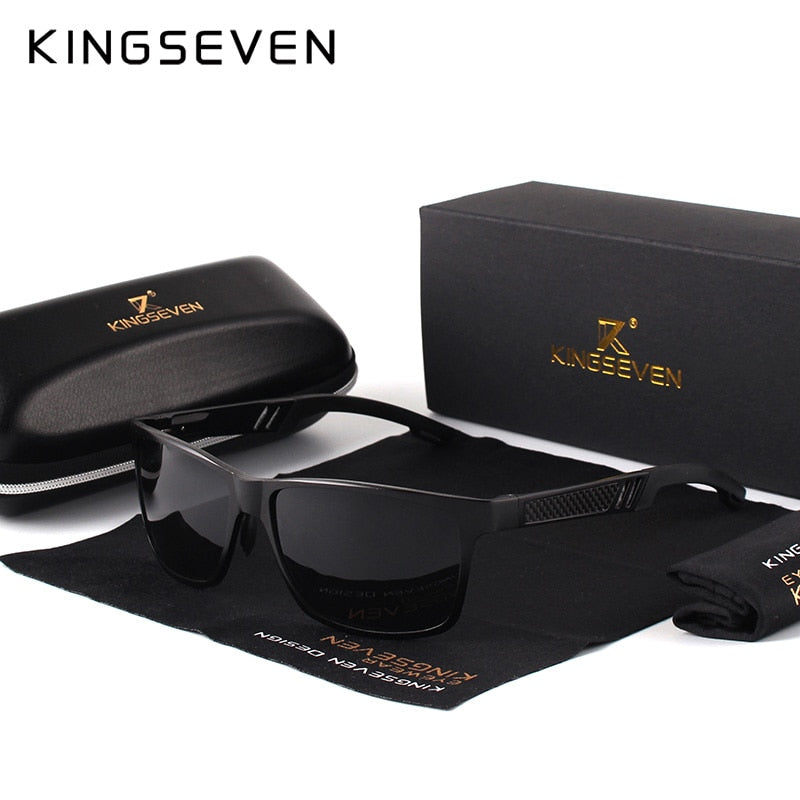 KINGSEVEN Brand Men's Glasses Square Polarized Sunglasses UV400 Lens Eyewear Accessories Male Sun Glasses For Men/Women - KiwisLove