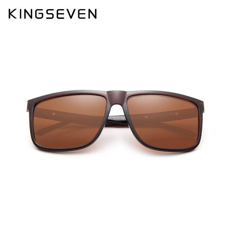 KINGSEVEN BRAND DESIGN Sunglasses Men Male Polarized Sunglasses Driving Vintage TR90 Square Frame Goggles Gafas UV400 - KiwisLove