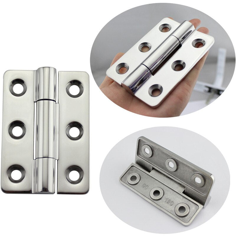 Heavy Duty Stainless steel Bearing Butt Hinge Boat Hinges for Home Door Accessories Caravan RV Deck Cabinet 120x90x6mm 6 holes - KiwisLove