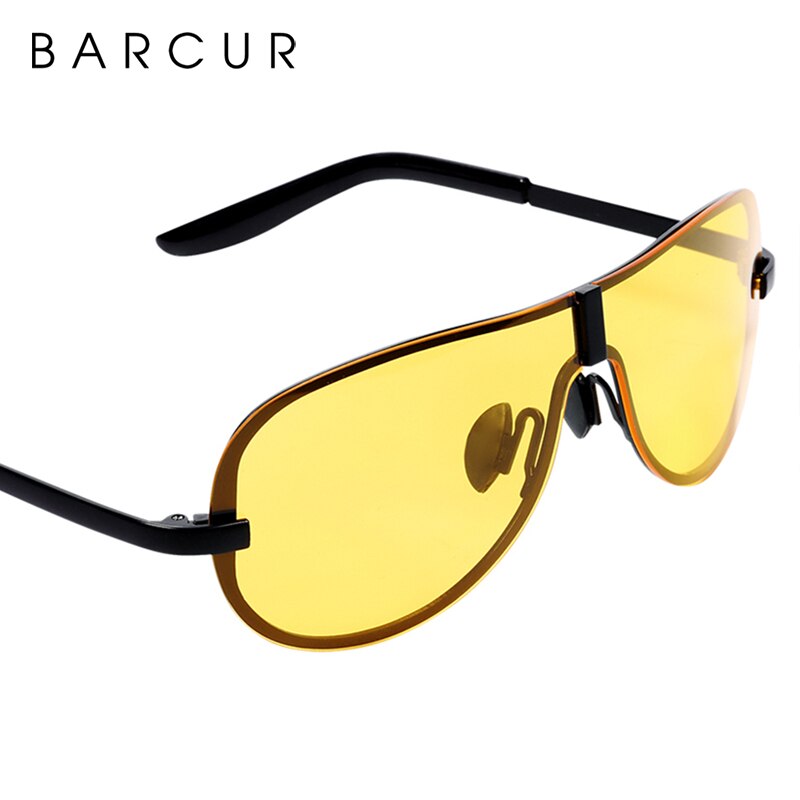 BARCUR Night Vision Glasses Driver Sun glasses Male Polarized sunglasses Black Night Vision Glasses Men Accessories - KiwisLove