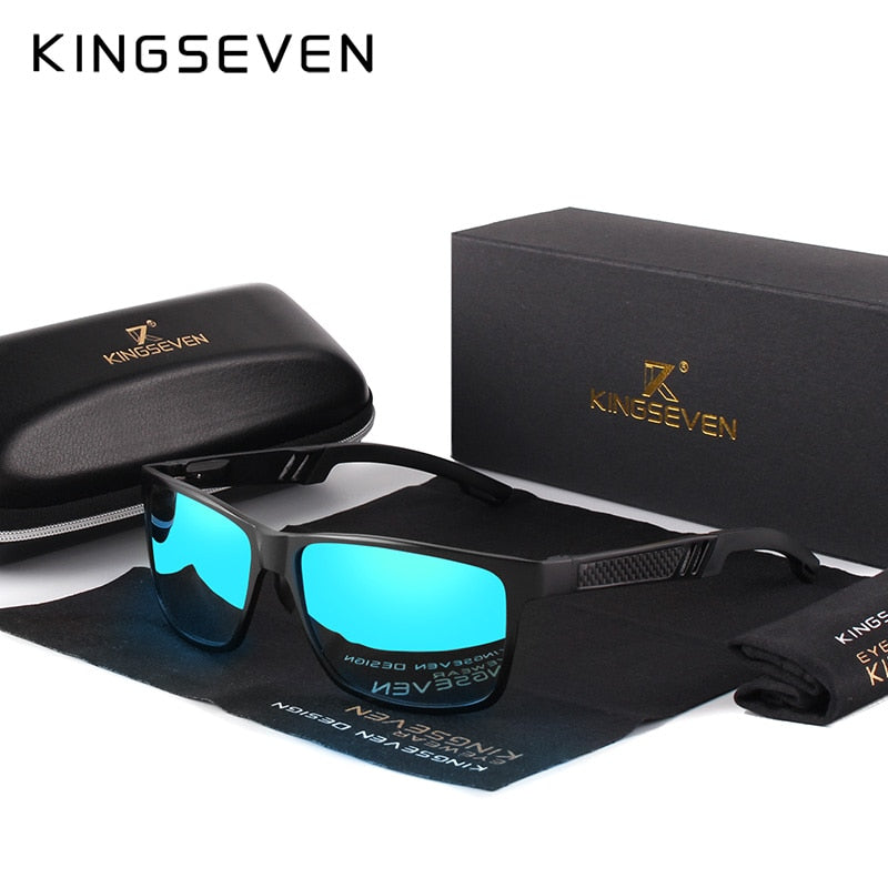 KINGSEVEN Brand Men's Glasses Square Polarized Sunglasses UV400 Lens Eyewear Accessories Male Sun Glasses For Men/Women - KiwisLove