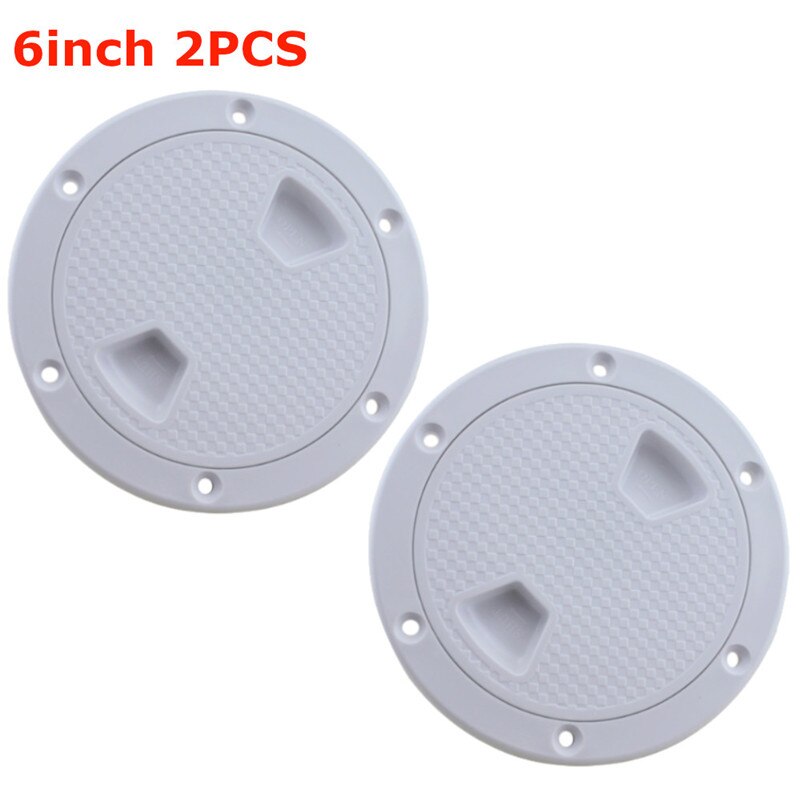 4" 6" 8" ABS Plastic Round Hatch Cover Deck Plate Non Slip Deck Inspection Plate for Marine RV yacht Boat Accessories White - KiwisLove