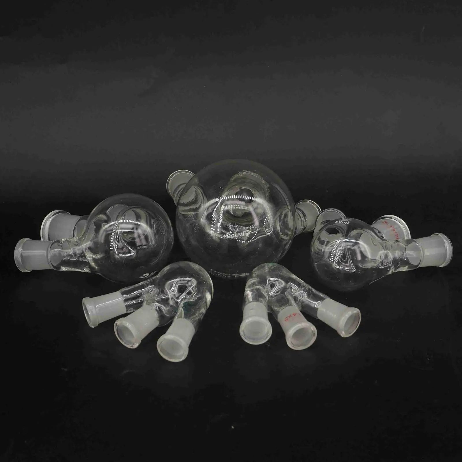10/25/50/100/250/500/1000ml 3 Necks Joint  GG17 Borosilicate Glass Flask Round Bottom Laboratory - KiwisLove