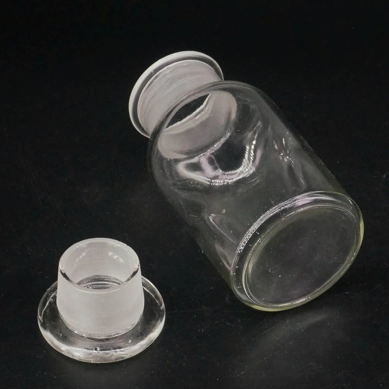 125ml Clear Glass Jar Wide Mouthed Reagent Bottle Chemical Experiment Ware - KiwisLove