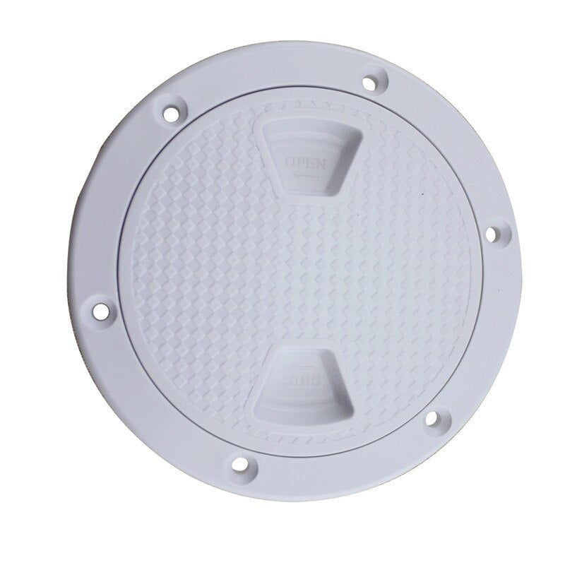 4" 6" 8" ABS Plastic Round Hatch Cover Deck Plate Non Slip Deck Inspection Plate for Marine RV yacht Boat Accessories White - KiwisLove