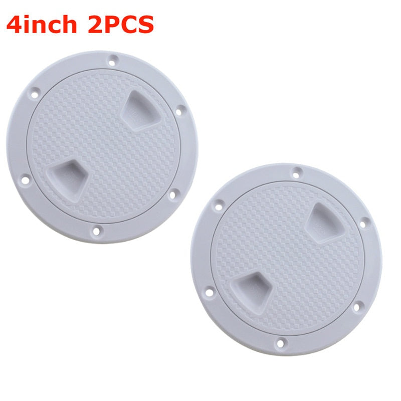 4" 6" 8" ABS Plastic Round Hatch Cover Deck Plate Non Slip Deck Inspection Plate for Marine RV yacht Boat Accessories White - KiwisLove