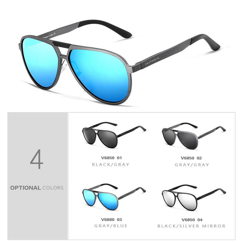 VEITHDIA Sunglasses Men Brand Aluminum Magnesium Polarized UV400 Lens Eyewear Accessories Male Female Sun Glasses For Women 6850 - KiwisLove