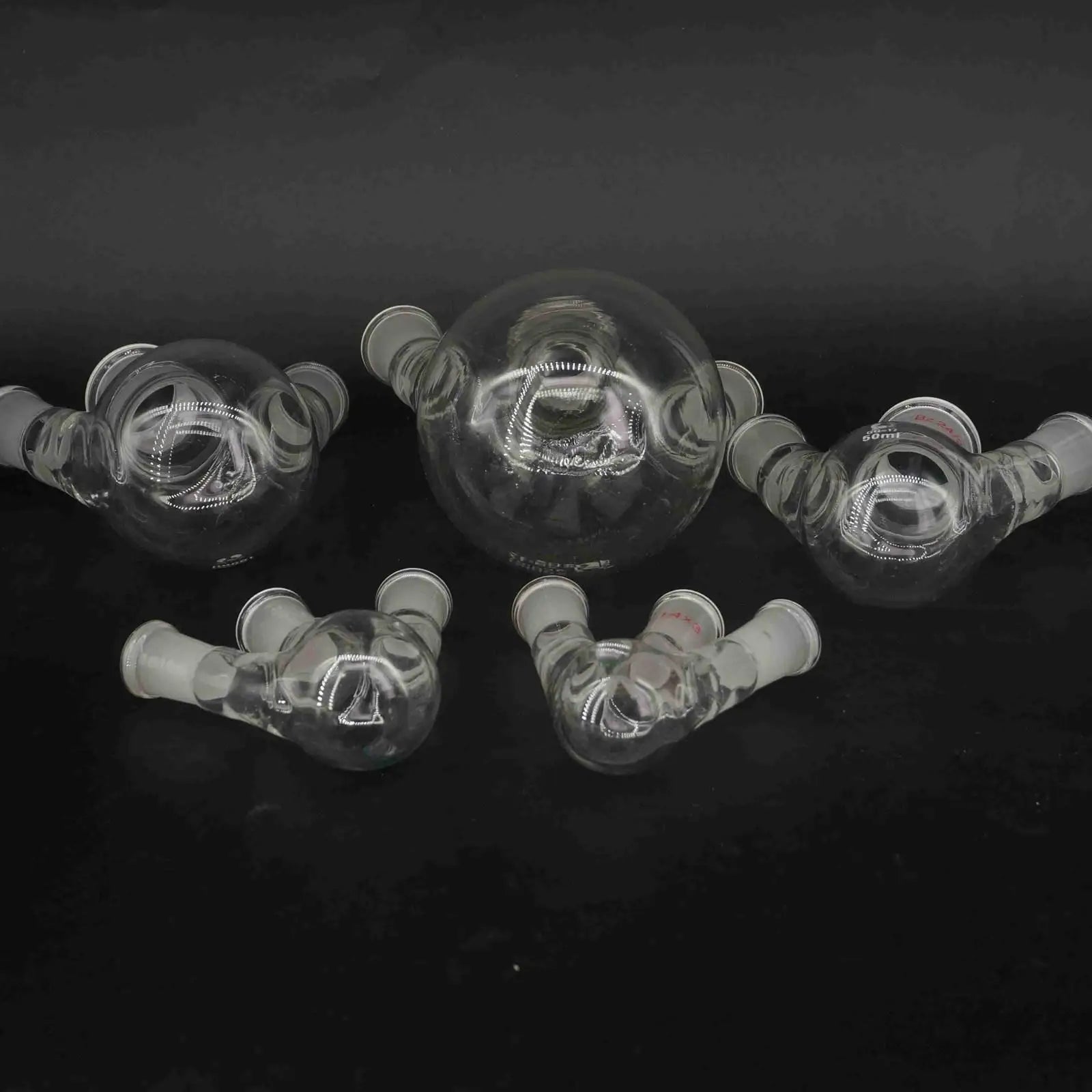 10/25/50/100/250/500/1000ml 3 Necks Joint  GG17 Borosilicate Glass Flask Round Bottom Laboratory - KiwisLove