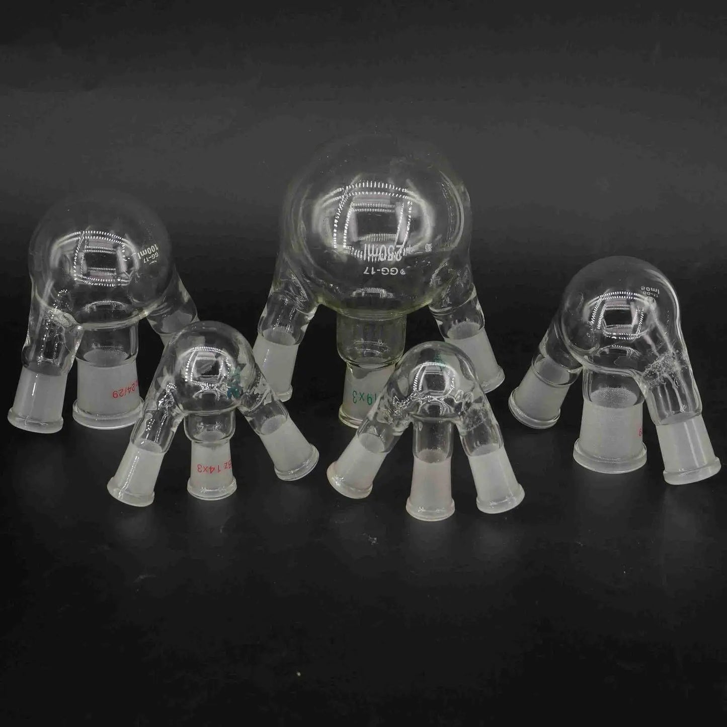 10/25/50/100/250/500/1000ml 3 Necks Joint  GG17 Borosilicate Glass Flask Round Bottom Laboratory - KiwisLove