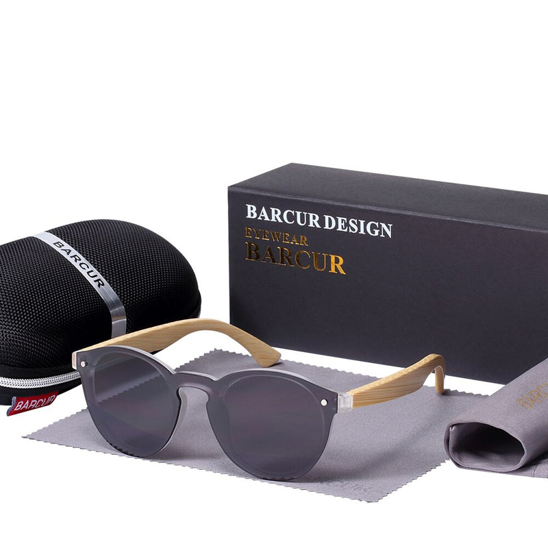 BARCUR Cat Eye Sunglasses Bamboo Men New Brand Glasses Sun Glasses For Women Googles Red Sunglasses Fishing Eyewear - KiwisLove