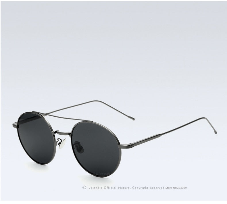 VEITHDIA Sunglasses Brand Designer Fashion Vintage Sun Glasses Polarized Coating Mirror Round Male Eyewear For Men/Women 3617 - KiwisLove
