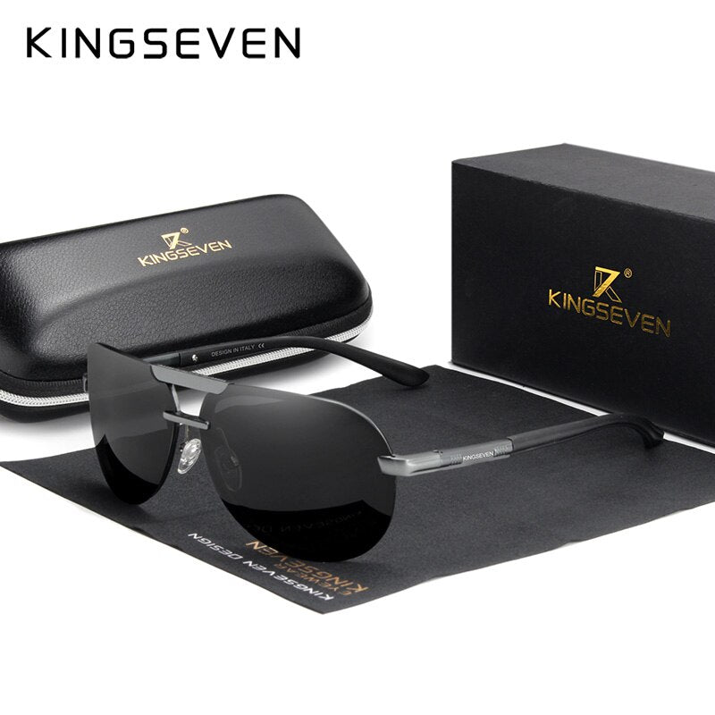 KINGSEVEN Original High Quality Polarized Sunglasses Men Women Pilot Driving Aluminum+TR90 Sun Glasses Goggle UV400 - KiwisLove