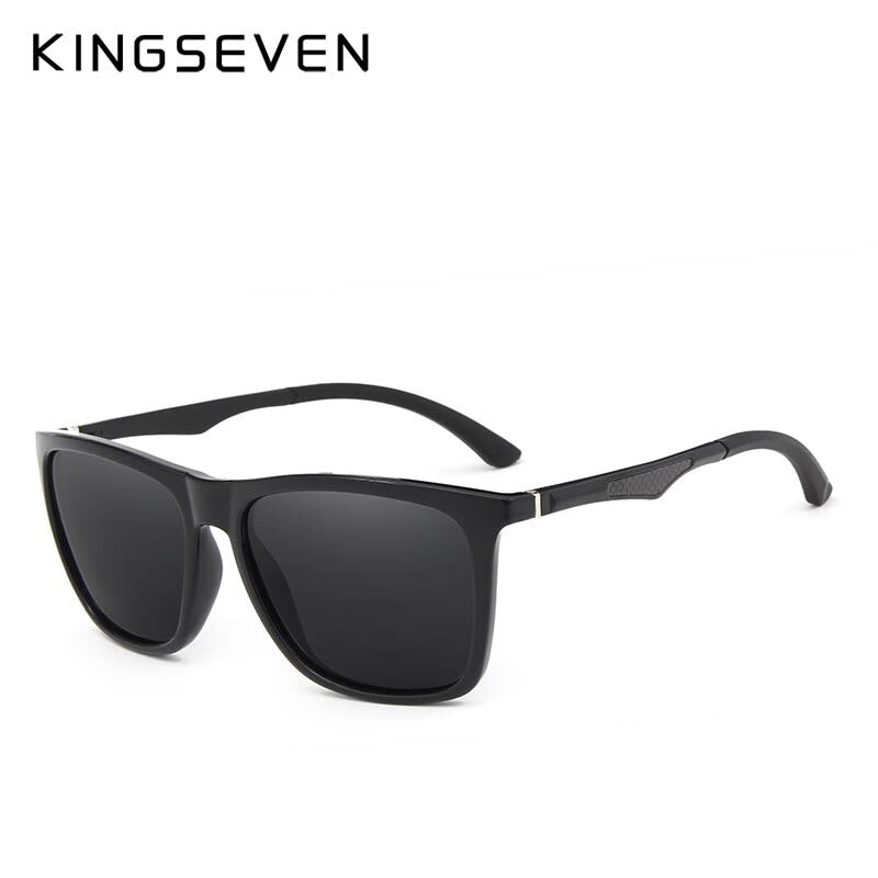 KINGSEVEN DESIGN Men Polarized Square Sunglasses Fashion Male Eyewear Aluminum Legs 100% UV Protection N7536 - KiwisLove